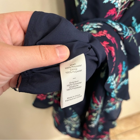 NWT Likely Ophelia Zoe Floral Ruffled Dress Navy Size 8 Wedding Guest Summer - Picture 12 of 12
